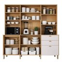 Ver imagem 4 de Armário para Cozinha Completa 10 Portas 3 Gavetas Onix Marrom/Cinamomo/Off White