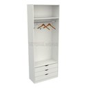 Ver imagem 3 de Armário Cabideiro Gaveteiro Misto M59 Closet loja - Branco