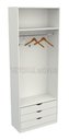 Ver imagem 3 de Armário Cabideiro Gaveteiro Misto M59 Closet loja - Branco