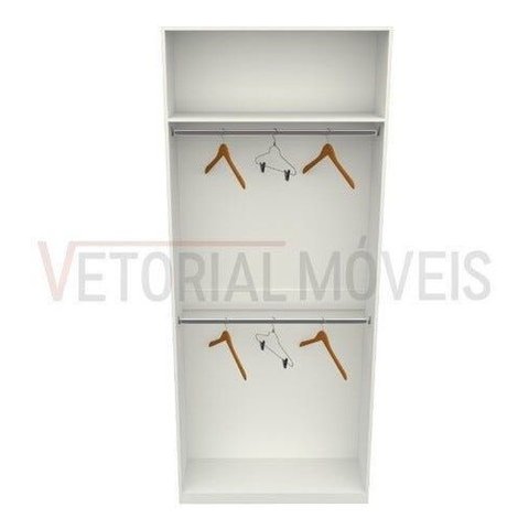 Armário Arara Dupla M17 100% Mdf (closet Lojas Organizador) - Branco