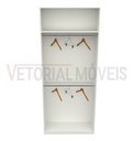 Ver imagem 1 de Armário Arara Dupla M17 100% Mdf (closet Lojas Organizador) - Branco