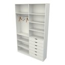 Ver imagem 3 de Armário Arara Gaveta Verônica M14 100% Mdf ( Sapato Roupa) - Branco
