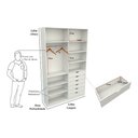 Ver imagem 1 de Armário Arara Gaveta Verônica M14 100% Mdf ( Sapato Roupa) - Branco