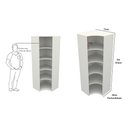 Ver imagem 1 de Armário Prateleira De Canto M12 100% Mdf (closet Expositor) - Branco