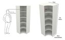 Ver imagem 1 de Armário Prateleira De Canto M12 100% Mdf (closet Expositor) - Branco