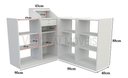 Ver imagem 2 de Balcão Caixa Vitrine com Prateleiras M2 MDP (Exposição Loja) - Branco