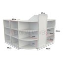 Ver imagem 1 de Balcão Caixa Vitrine com Prateleiras M2 MDP (Exposição Loja) - Branco