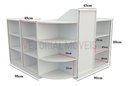Ver imagem 1 de Balcão Caixa Vitrine com Prateleiras M2 MDP (Exposição Loja) - Branco
