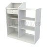 Balcão Caixa Vitrine Esquerdo MDP Loja Atendimento Recepção - Branco - 5