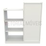 Balcão Caixa Vitrine Esquerdo MDP Loja Atendimento Recepção - Branco - 9