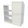 Balcão Caixa Vitrine Esquerdo MDP Loja Atendimento Recepção - Branco - 8