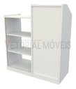 Ver mais imagens de Balcão Caixa Vitrine Esquerdo MDP Loja Atendimento Recepção - Branco