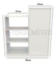 Ver imagem 3 de Balcão Caixa Vitrine Esquerdo MDP Loja Atendimento Recepção - Branco