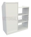 Ver imagem 7 de Balcão Caixa Vitrine MDP Loja Recepção Atendimento - Branco