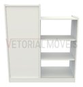 Ver imagem 6 de Balcão Caixa Vitrine MDP Loja Recepção Atendimento - Branco