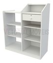 Ver imagem 1 de Balcão Caixa Vitrine MDP Loja Recepção Atendimento - Branco