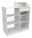 Ver imagem 4 de Balcão Caixa Vitrine MDP Loja Recepção Atendimento - Branco