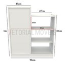 Ver imagem 3 de Balcão Caixa Vitrine MDP Loja Recepção Atendimento - Branco