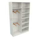 Ver imagem 3 de Armário Colmeia Cabideiro Duplo M15 100% Mdf (closet, Lojas) - Branco