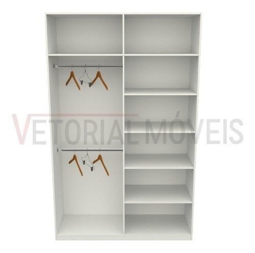 Armário Colmeia Cabideiro Duplo M15 100% Mdf (closet, Lojas) - Branco - 4