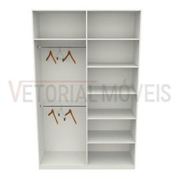 Armário Colmeia Cabideiro Duplo M15 100% Mdf (closet, Lojas) - Branco - 4