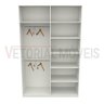 Armário Colmeia Cabideiro Duplo M15 100% Mdf (closet, Lojas) - Branco - 4