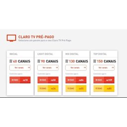 Receptor Claro Prepago Visiontec - Recarga - 5 Receptor Claro Prepago Visiontec - Recarga - 5