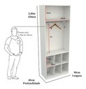 Ver imagem 1 de Armário Misto Prateleira Gaveteiro M53 100% Mdf Closet - Branco