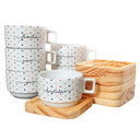 Ver imagem 2 de Conjunto 8 Xícaras Café Chá C/ Pires Pinus-200ml Empilháveis