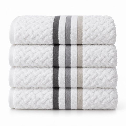 Jogo de Toalha Banho 4 Peças Trento 70x140cm Algodão Super Macio Alta Absorção Casa Dona