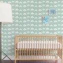 Ver imagem 1 de Papel de Parede Infantil Nuvem Verde