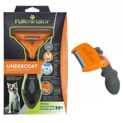 Furminator Escova Tira Pelo para Cães com Pelo Longo Produto Original Tamanho Medio - NEW