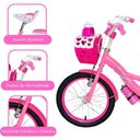 Ver imagem 3 de Bicicleta Infantil Menina Aro 16 com Rodinhas, Porta Objetos e Bagageiro Bicikids Rosa