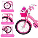 Ver imagem 4 de Bicicleta Infantil Menina Aro 16 com Rodinhas, Porta Objetos e Bagageiro Bicikids Rosa