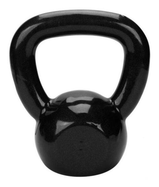 Kettlebell Emborrachado 18kg Fundidos de Minas - Preto