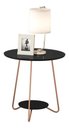 Ver imagem 6 de Mesinha Centro + Mesa Lateral Mdf com Pés Ferro Estilo Retrô - Pintura Uv - Preto