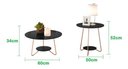 Ver imagem 4 de Mesinha Centro + Mesa Lateral Mdf com Pés Ferro Estilo Retrô - Pintura Uv - Preto