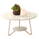 Ver imagem 6 de Mesinha Centro + Mesa Lateral MDF com Pés Ferro Estilo Retrô - Pintura Uv - Creme