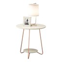Ver imagem 5 de Mesinha Centro + Mesa Lateral MDF com Pés Ferro Estilo Retrô - Pintura Uv - Creme