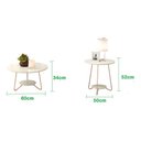 Ver imagem 4 de Mesinha Centro + Mesa Lateral MDF com Pés Ferro Estilo Retrô - Pintura Uv - Creme