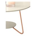Ver imagem 3 de Mesinha Centro + Mesa Lateral MDF com Pés Ferro Estilo Retrô - Pintura Uv - Creme