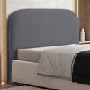 Ver imagem 3 de Cabeceira Cama Box Casal 140cm Orgânica Lanna W01 Suede Cinza - Lyam Decor