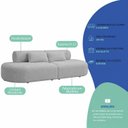 Ver imagem 4 de Sofá Luxuoso Modular Decoração Sala de Estar 230cm Noor