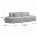 Ver imagem 3 de Sofá Luxuoso Modular Decoração Sala de Estar 230cm Noor