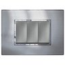 Placa Arteor 4X2 3 Postos Stainless Steel - Pial Legrand - 1