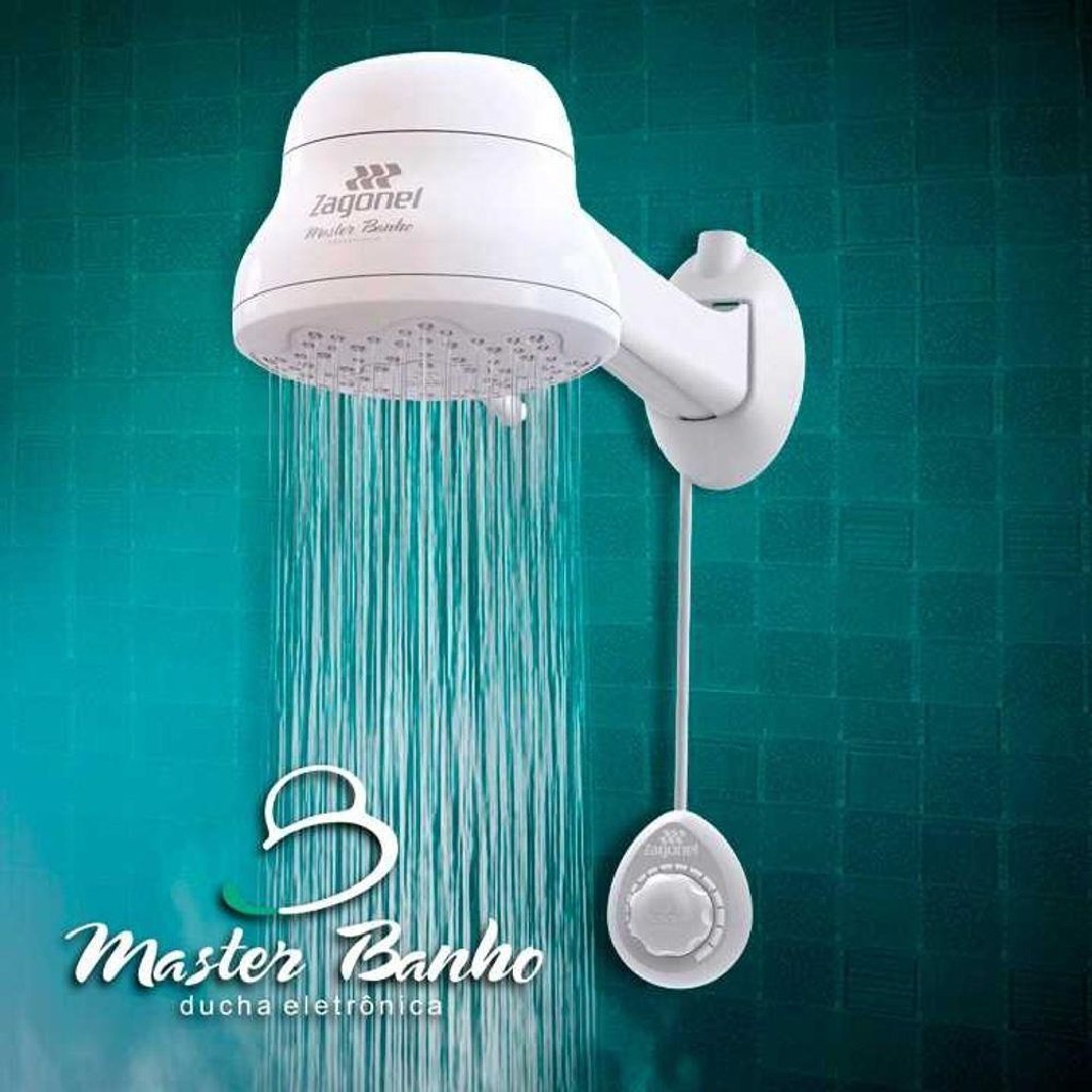 Ducha Master Banho Eletrônica 7.500w 220v - Kit Completo para Instalação - Zagonel - 8