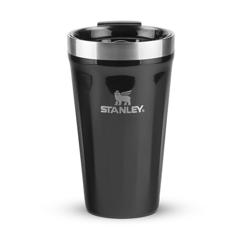 Copo Texturizado com Tampa Stanley 473ml - Black Gloss