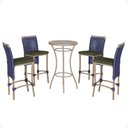 Ver imagem 1 de Mesa Bistro e 4 Banquetas Roma Fendi Corda Náutica 13 Trama Original