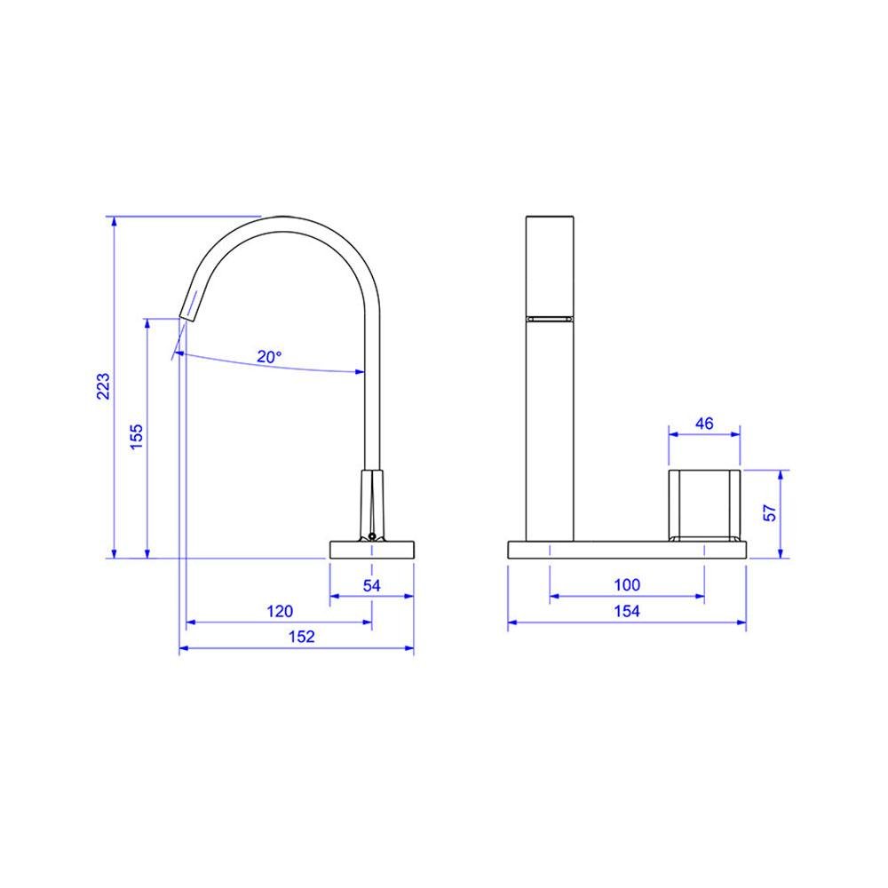 Torneira De Mesa Para Lavatório Eco DN15 Polo 1191.C33.ECO Cromado Deca - 2