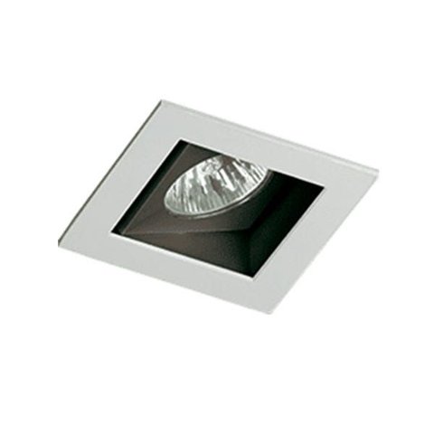 Spot Embutido Ar70 Quadrado Teto Alumínio Recuado